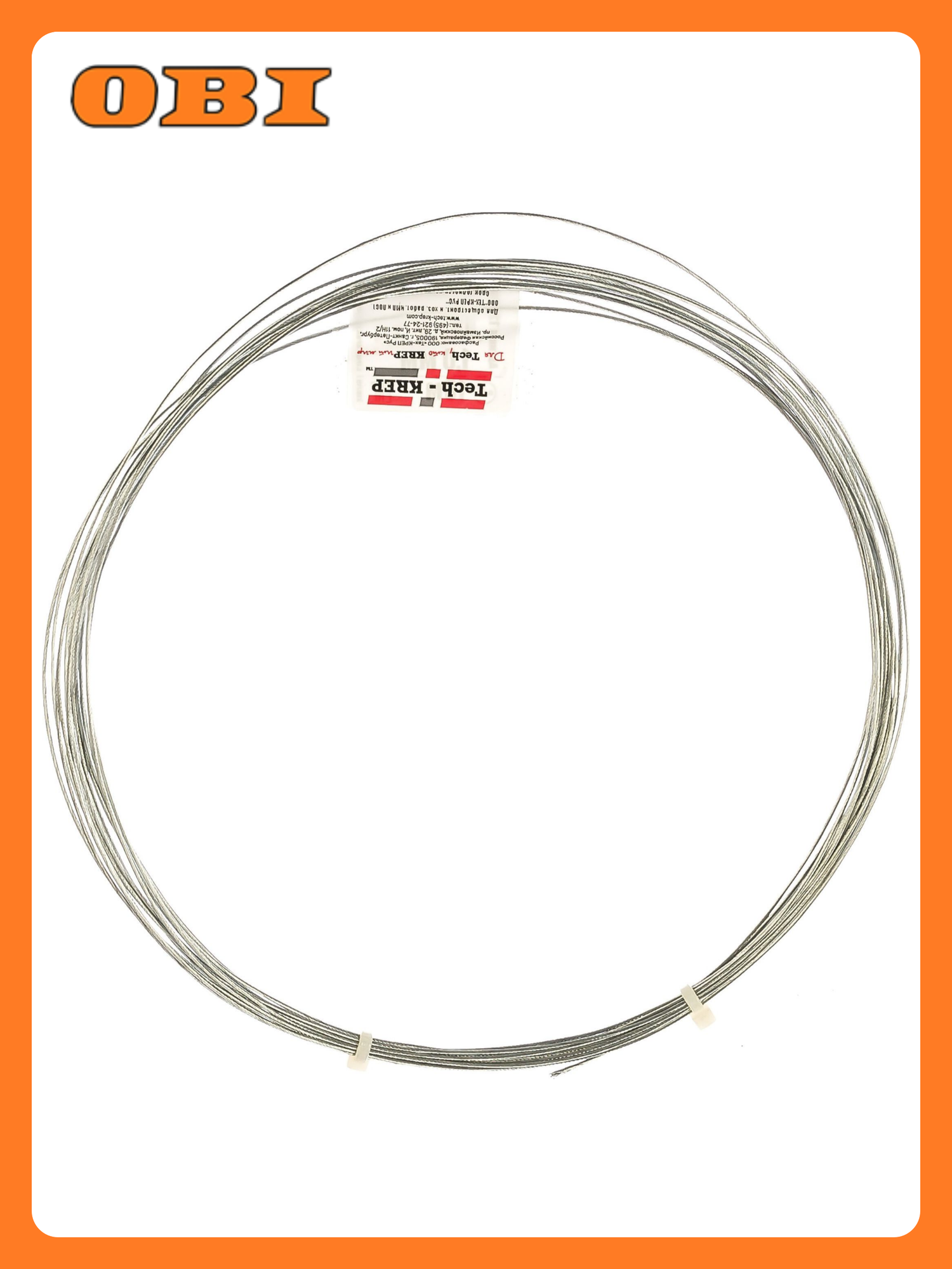 Трос Tech-KREP сталь DIN 3055 1 мм 20 м