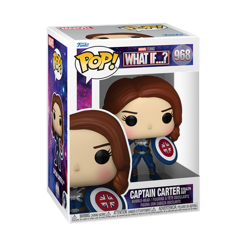 Фигурка Funko POP! Bobble Marvel What If Captain Carter Stealth Suit (968) 58653 фигурка funko pop marvel studios what if zombie captain america 949 10 inch se