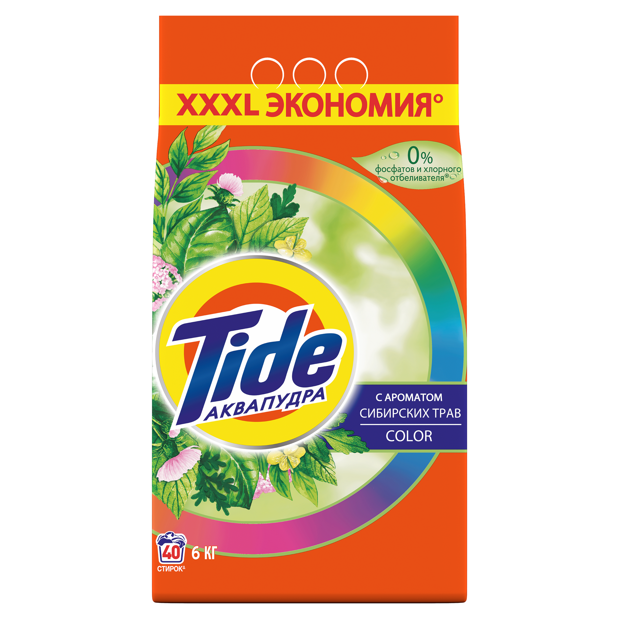 Tide Сибирские Травы Color Стиральный Порошок 6кг 40 Стирок