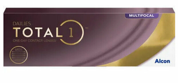 Контактные линзы Alcon Dailies Total1 Multifocal, 30 шт., R 8,5, D -4,25, ADD: средняя, 1 уп.