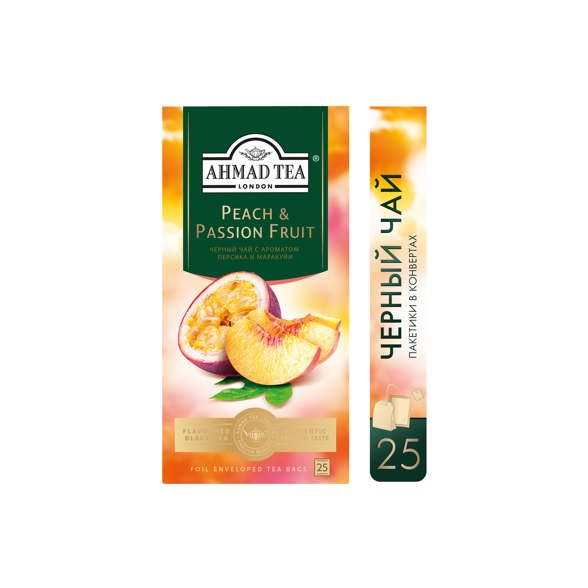 Чай черный Ahmad Tea Peach & Passion fruit в пакетиках