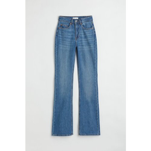 flared skirt light blue size m Джинсы клеш H&M Flared High Jeans, размер 46, синий