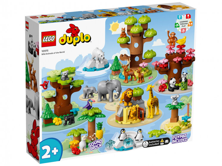 Конструктор LEGO DUPLO 10975 Дикие животные мира, 142 дет.