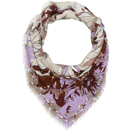 фото Платок eleganzza,110х110 см, серый, розовый