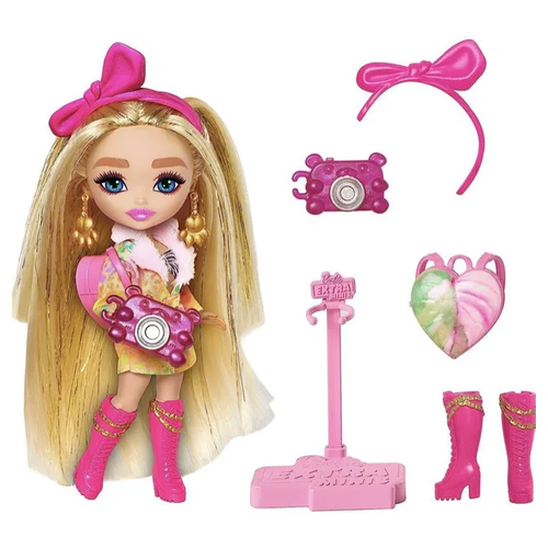 Кукла Barbie Travel Doll Extra Fly 13.72 см safari мини кукла барби extra minis barbie в стиле tie dye 14 см