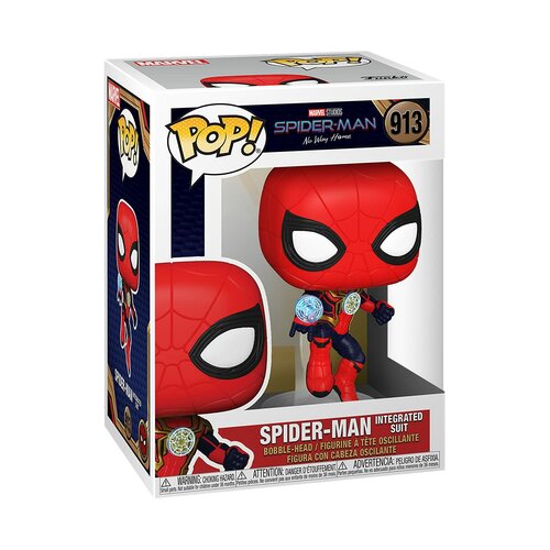 Фигурка Funko Bobble Marvel Spider-Man No Way Home: Spider-Man Integrated Suit 56829, 10 см фигурка funko pop bobble marvel spider man no way home spider man finale suit 67610 10 см