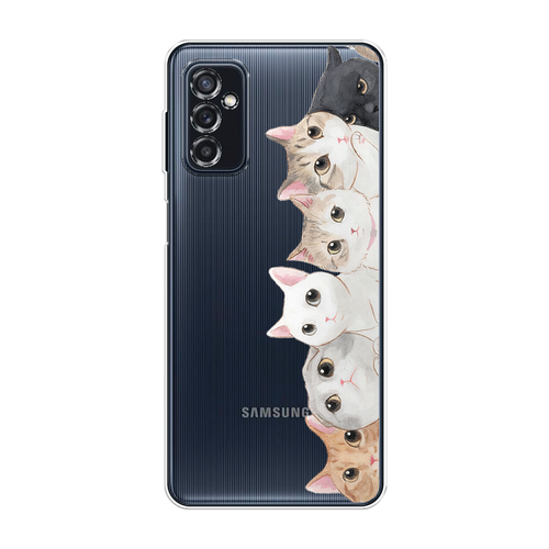 Силиконовый чехол на Samsung Galaxy M52 / Самсунг Галакси М52 Котики, прозрачный силиконовый чехол на samsung galaxy m52 самсунг галакси м52 сочные булочки прозрачный