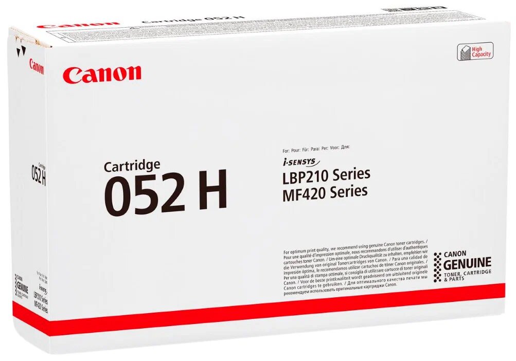Картридж Canon 052H черный Оригинал 9200 стр. Black для LBP210/MF420 серии