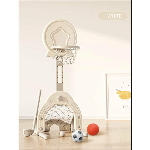 Стойка баскетбольная детская Гольф PS-074-W Perfetto sport баскетбольное кольцо, белый