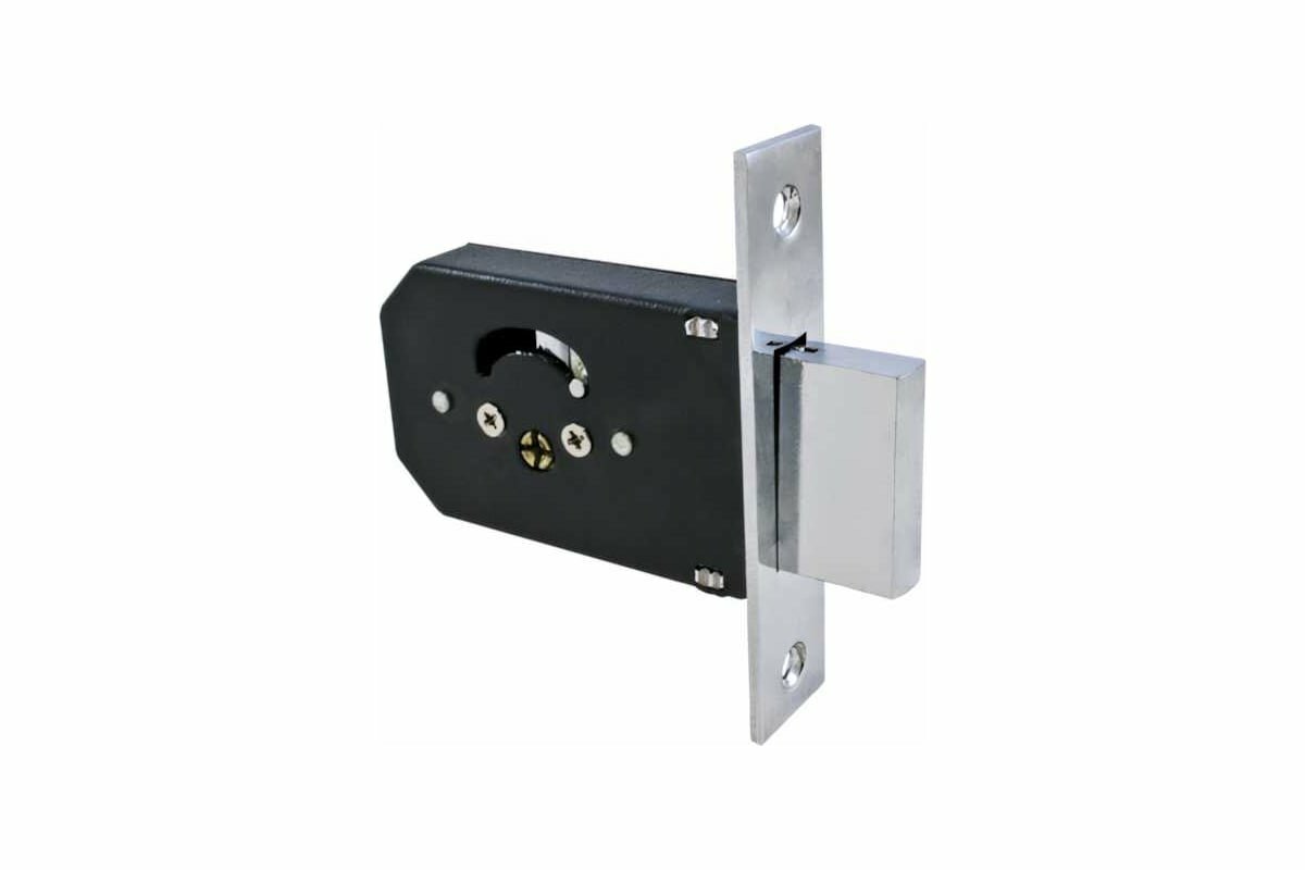 Стандарт 955-5К CP хром крест. ключ Замок врезной б/руч (60) 9274