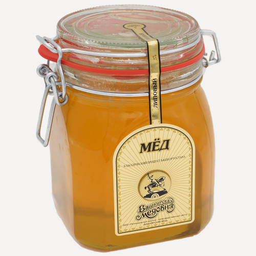 Изображение товара Мёд натуральный Башкирский липовый "Башкирская медовня" 1100 гр стекло