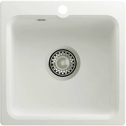 фото Кухонная мойка reflexion base rx0743wh 43x43 см, белый