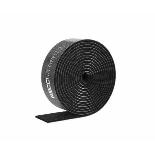 Стяжки для проводов на липучке Recci Cable Managment Belt Velcro 1 метр многоразовая Черный RCS-S03 850₽
