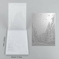 Папка с 3D тиснением Snowy Forest Glade, Серебряный