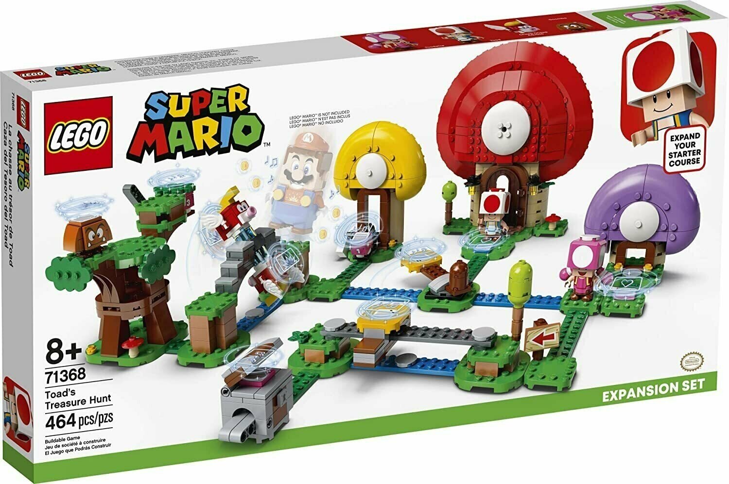 Конструктор LEGO Super Mario Погоня за сокровищами Тоада. Дополнительный набор 71368
