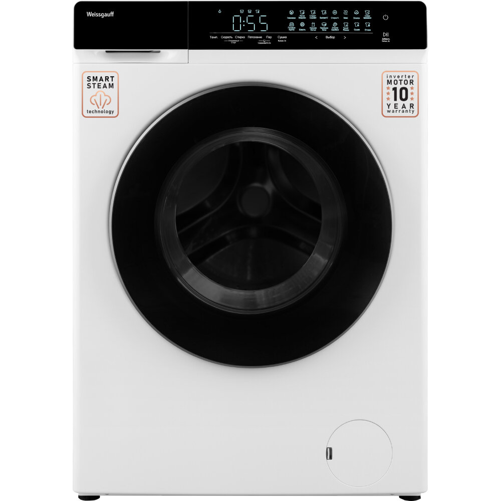 Стирально-сушильная машина Weissgauff WMD 788 Touch Inverter Steam, белый