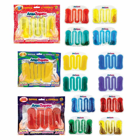 Антистресс-переливайка "акватубики", ассорти, 12 видов, 1TOY
