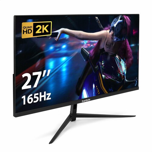 Монитор игровой 165 Гц 27 ExeGate Combat EG2700A IPS LED Grade A 2K 2560x1440165Гц WQHD 169 300cdm2 10001 178178 1ms HDMI DisplayPort audio-out Low Blue Light кабель HDMI 15м VESA 100x100 регулировка наклона EX297305RUS 16301₽