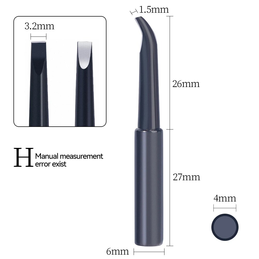 Изображение Сварочные наконечники YIHUA Black tips, Черный, 3.2D