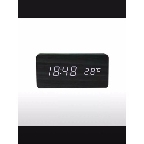 Настольные электронные деревянные часы