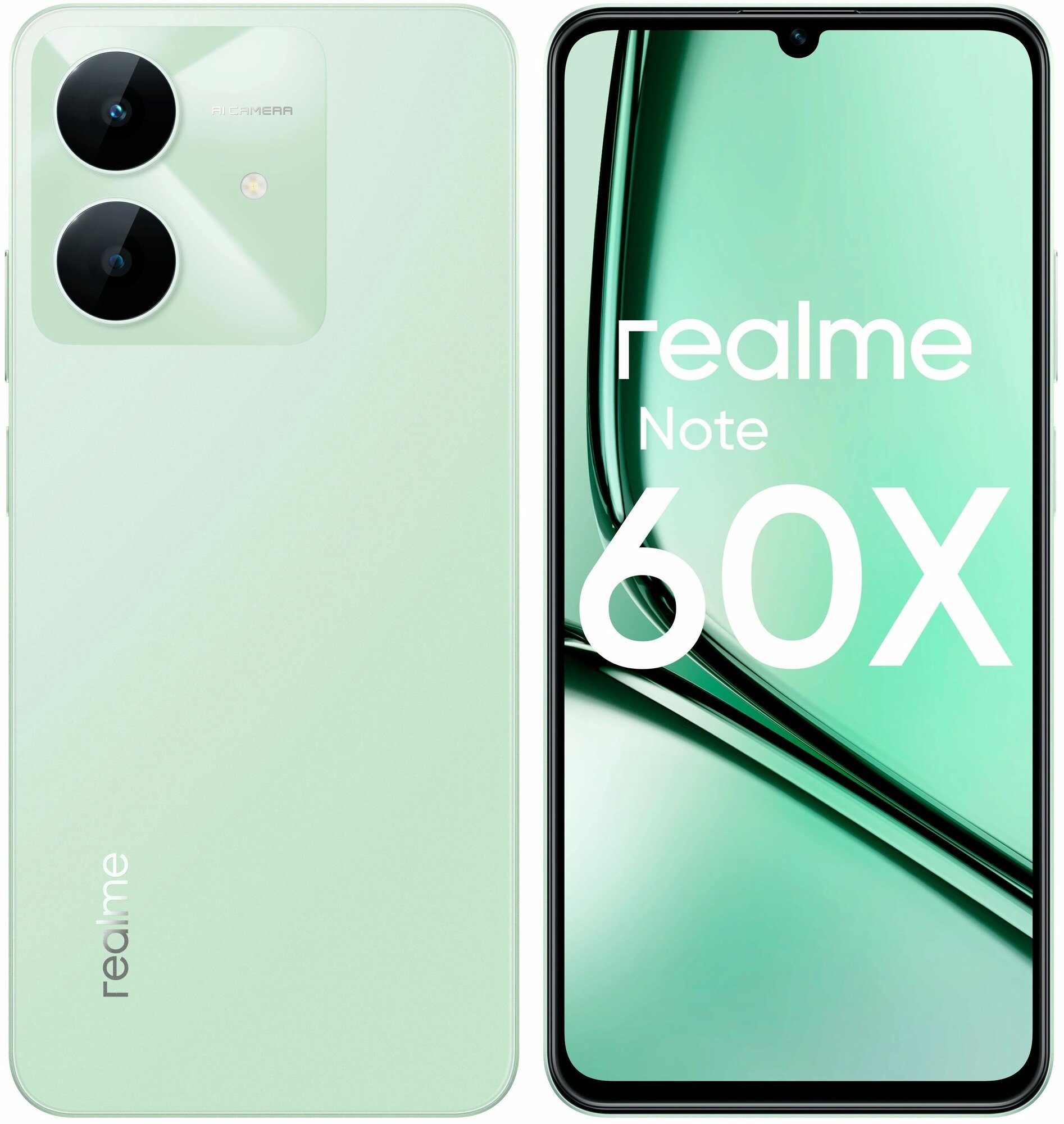 Смартфон Realme Note 60x 4G 3/64 ГБ, зеленый