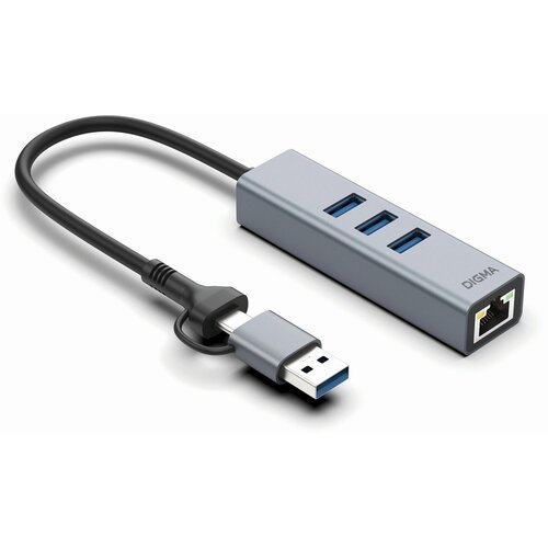 Сетевой адаптер Gigabit Ethernet Digma DLA-GEUCH3 USB 30 3730₽