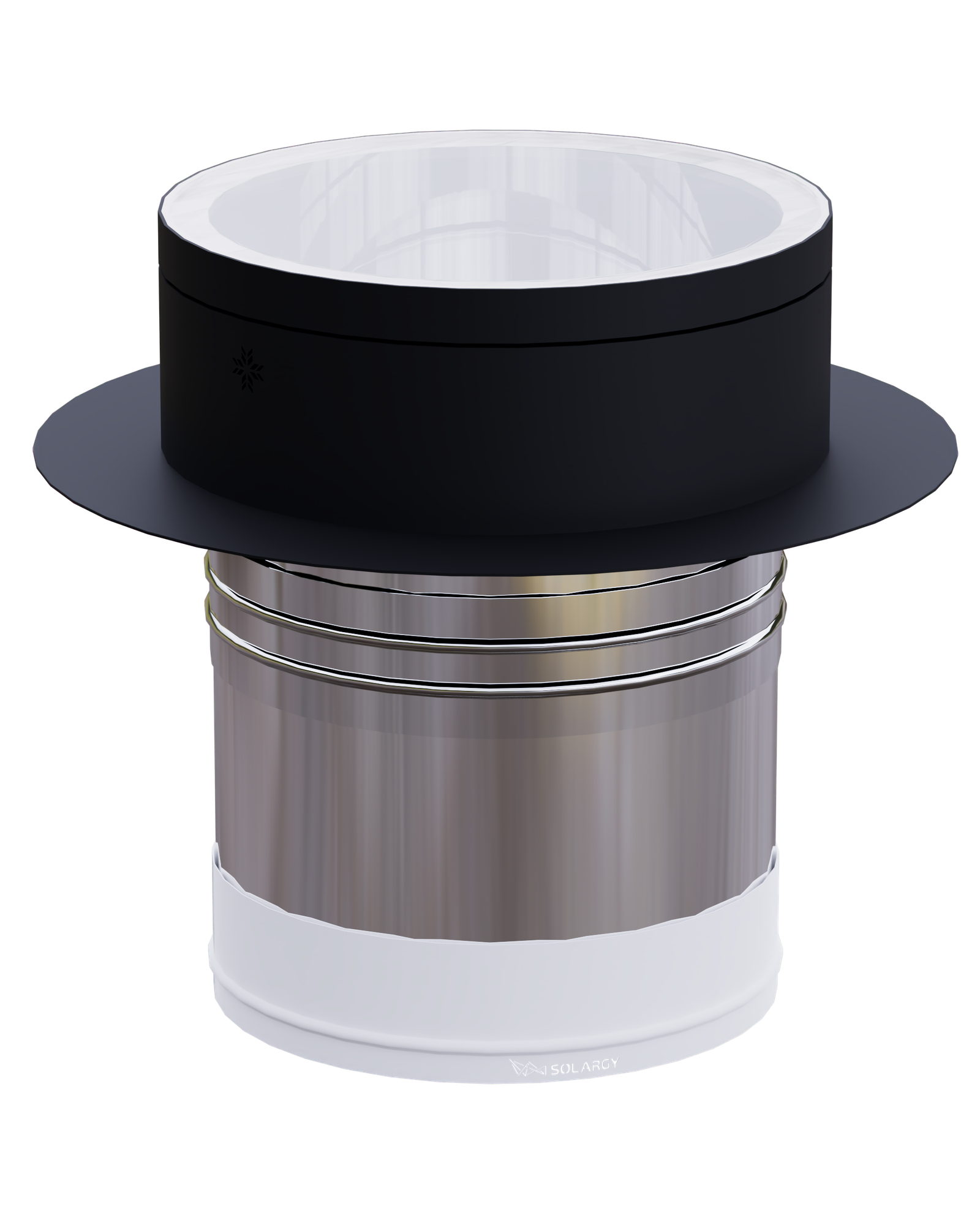 Солнечный туннель SOLARGY Mini 300 с встроенным термобарьером цвет черный муар (RAL 9005) длина туннеля 420 мм