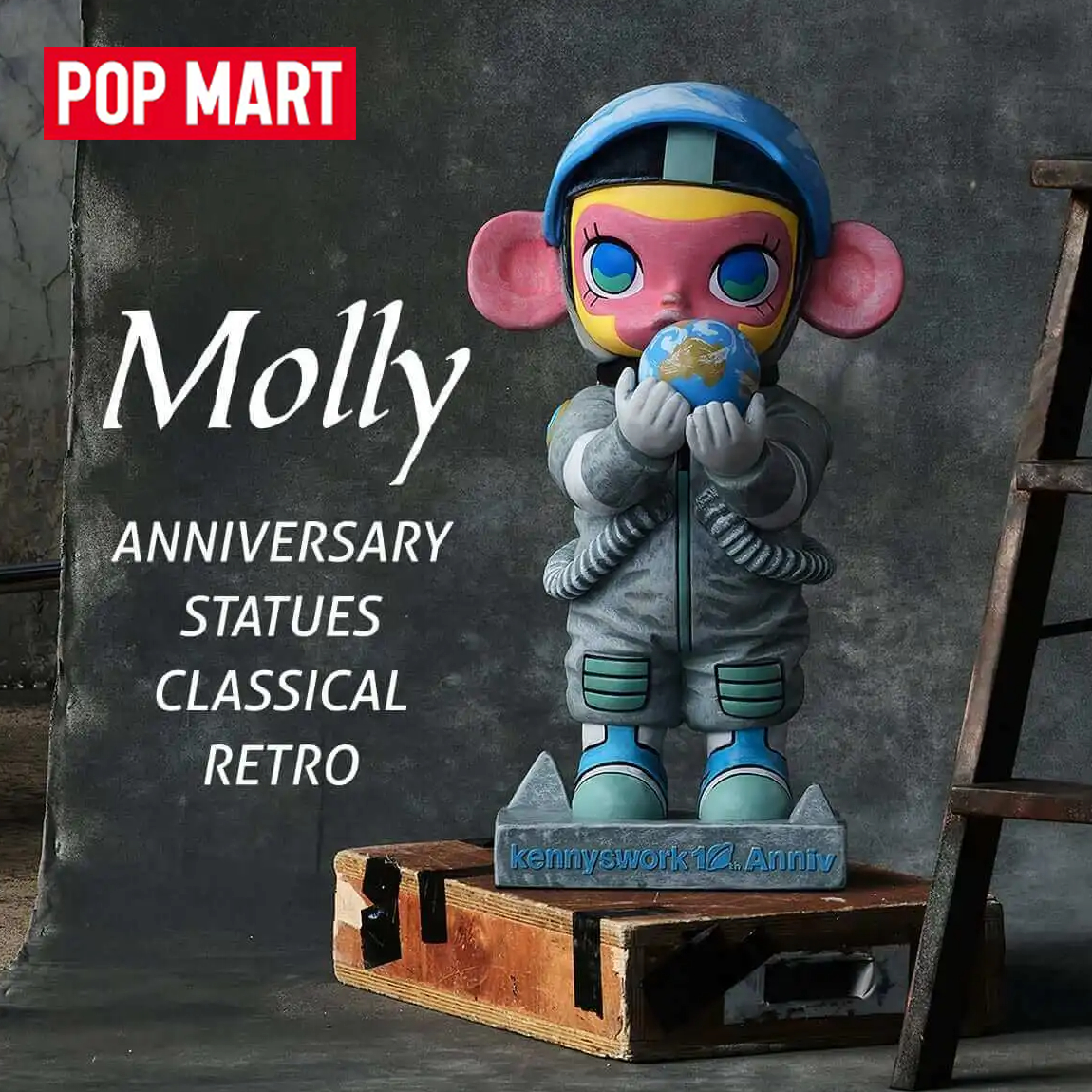 Коллекционная фигурка Слепая коробка ПОП март, MOLLY Anniversary Statues Classical Retro Series Figures