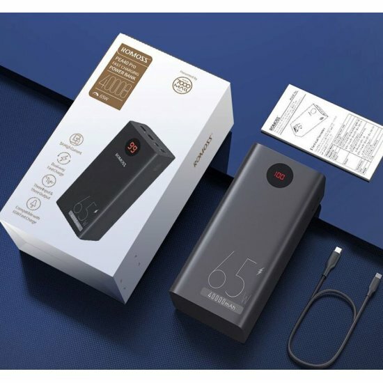Внешний аккумулятор Romoss PEA40 Pro /40000 мАч/65вт Fast Charge/для ноутбука — фото 1