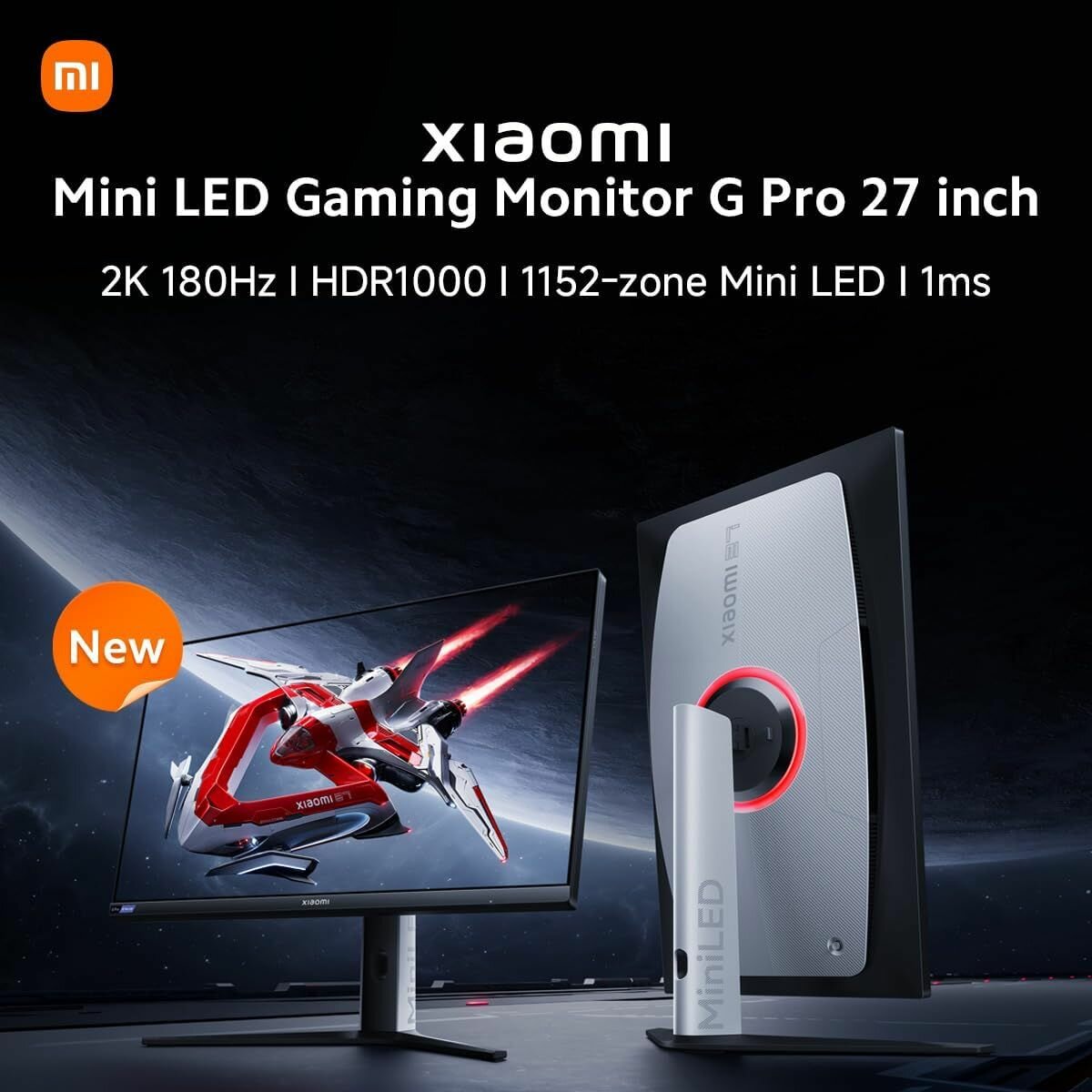 Общий вид рабочего места с монитором Xiaomi Gaming Monitor G Pro