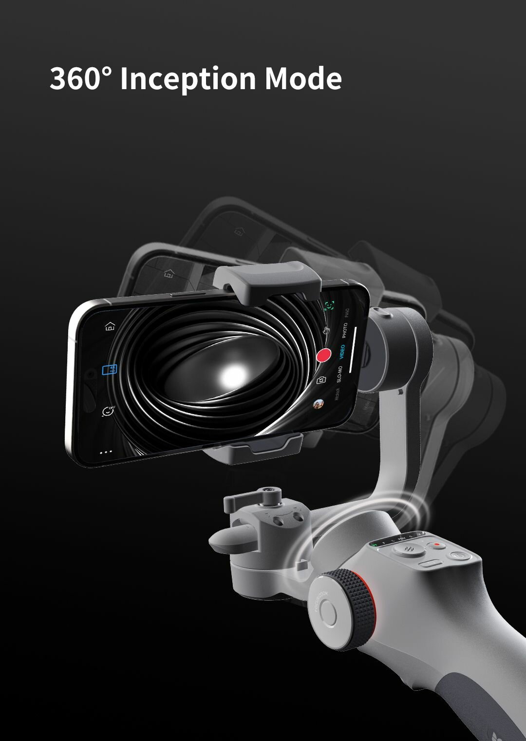 Трехосевой складной стабилизатор для смартфона FunSnap Capture 5 Three-axis Gimbal — фото 1
