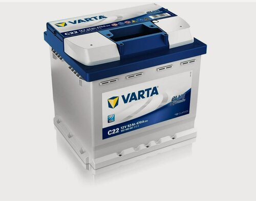 Изображение товара Аккумулятор автомобильный VARTA C22 BLUE dynamic 52 а/ч 470А, VAR552400-BD