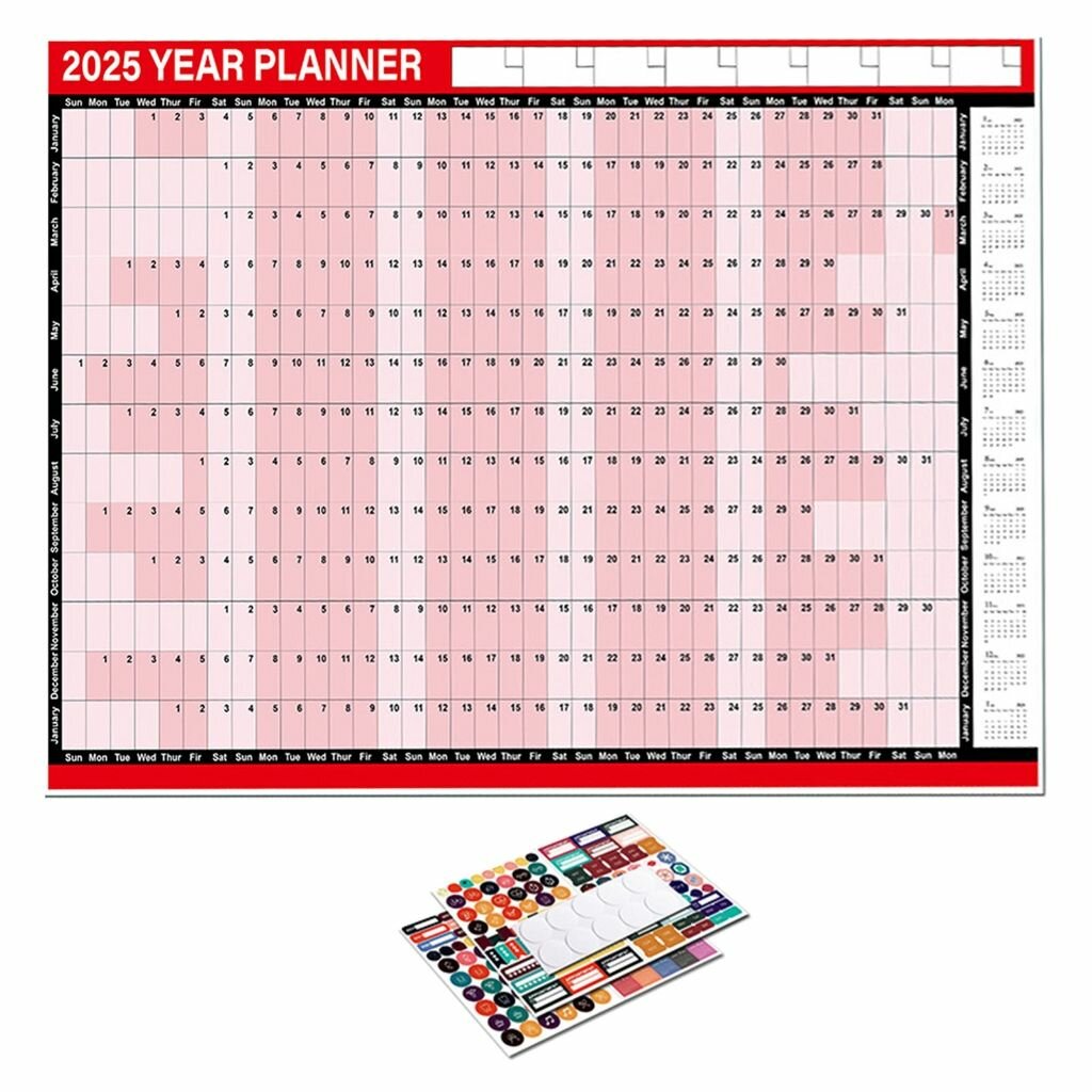 Планировщик на 2025 год 74x52 см