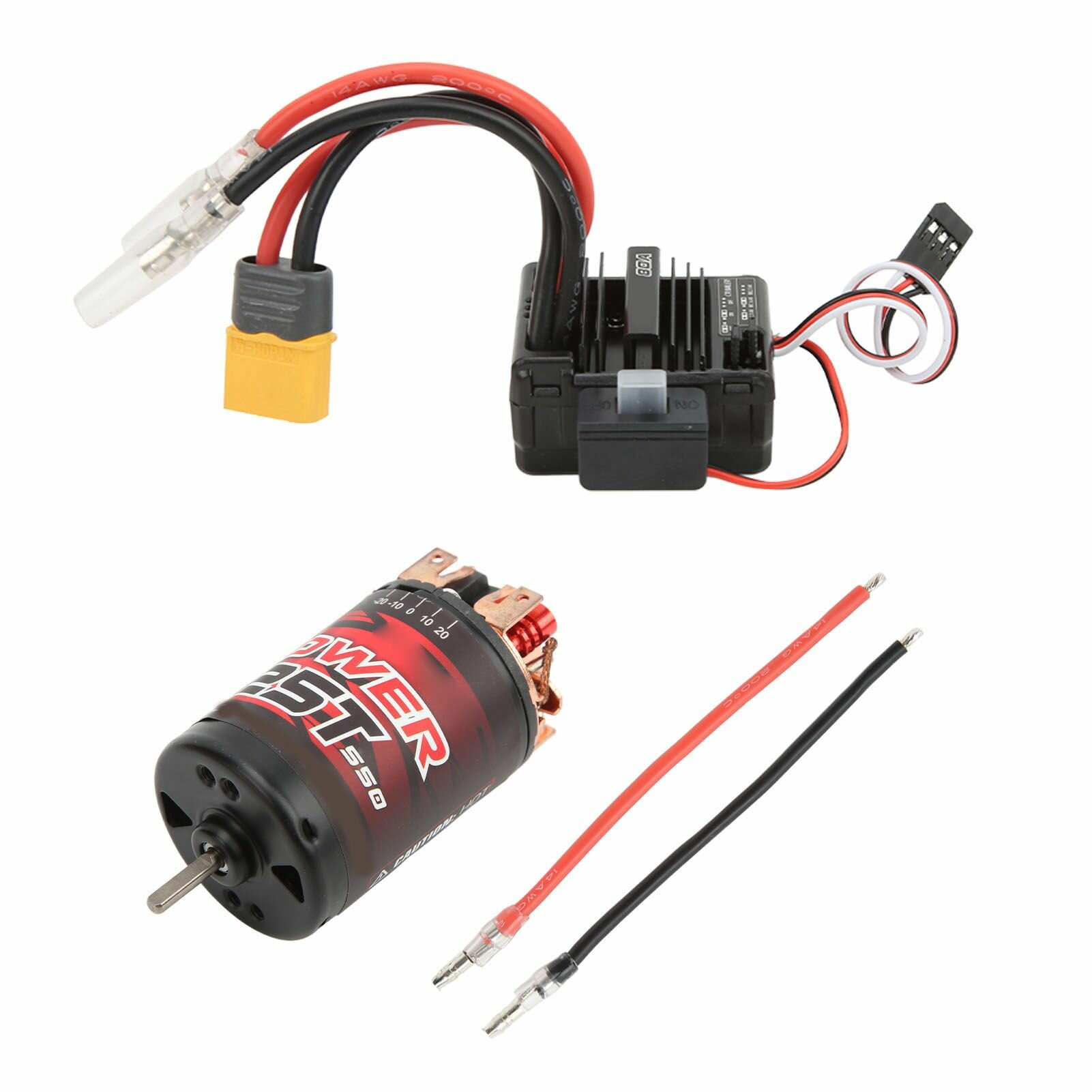 RC 3 Slot 550 Матовый двигатель 25T с комбинированным набором ESC 80A для деталей для обновления радиоуправляемого автомобиля 1/10 1/12