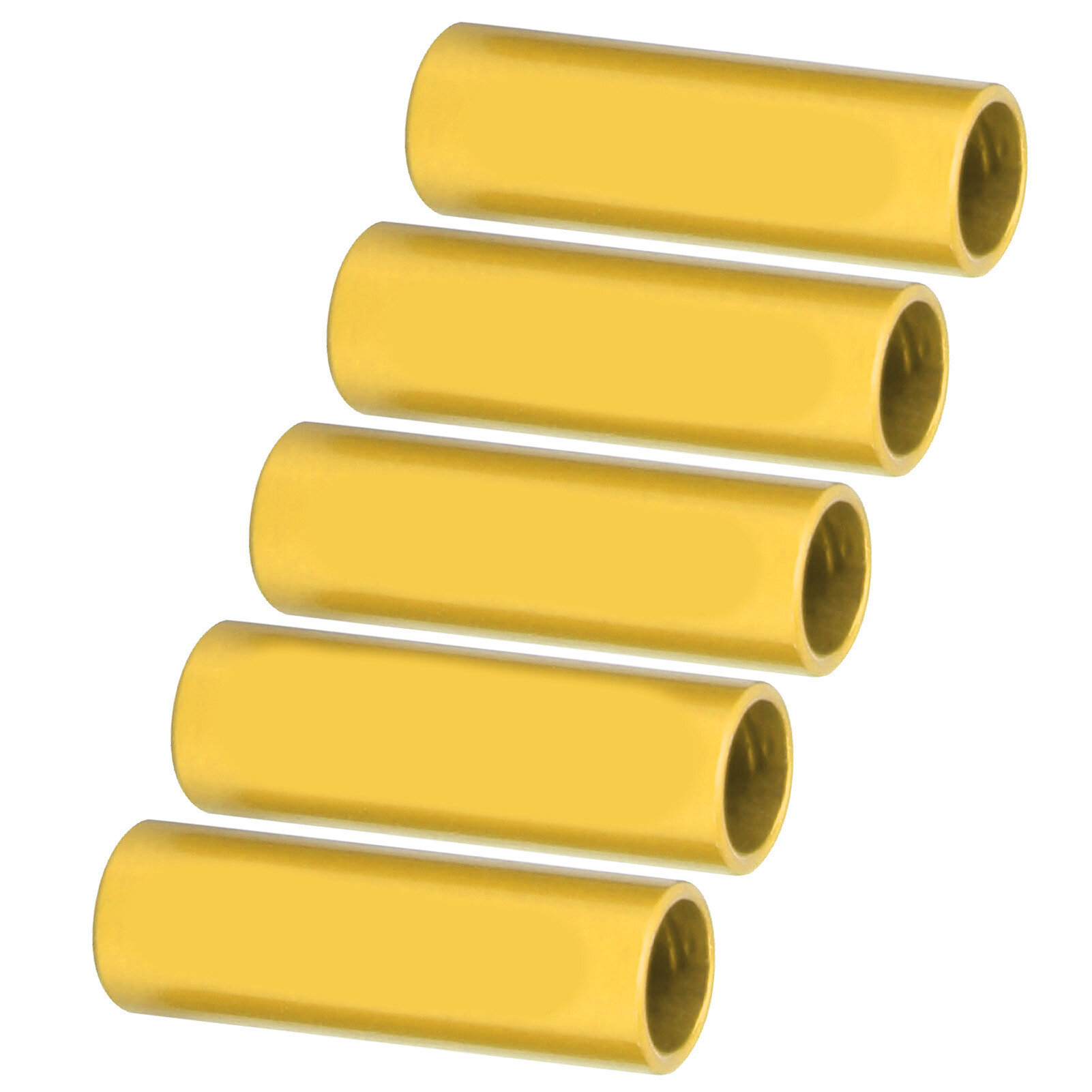 Комплект алюминиевых наконечников для велосипедных тросов DUUTI 5 шт для тормоза и переключателя 4 мм золотые