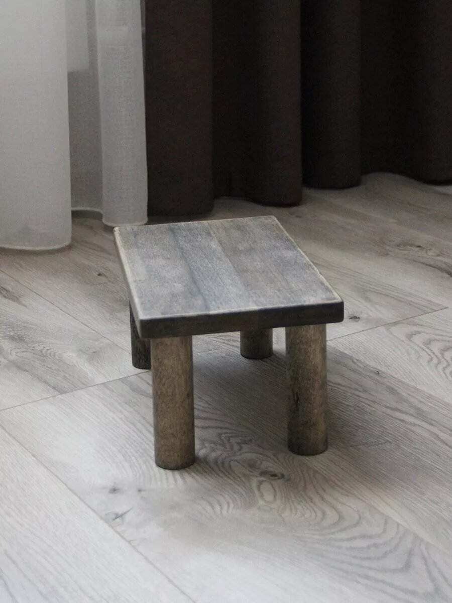 Стулья, Табуретки Xiaomi Табурет-стремянка, 30x18x15 см, подставка для ног, массив березы, темная