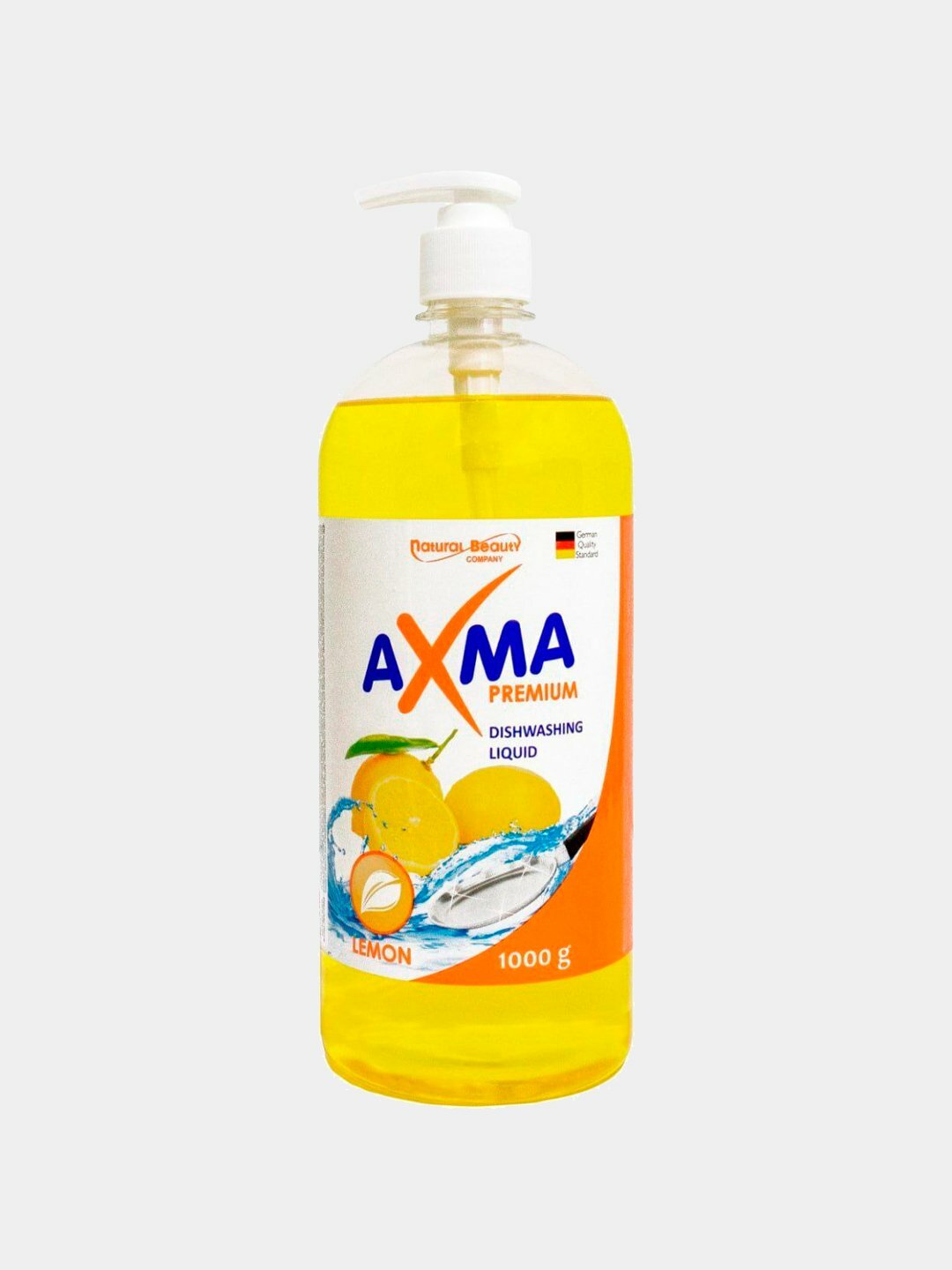 Средство для мытья посуды "AXMA Premium", лимон, концентрат, 1 кг — фото 1