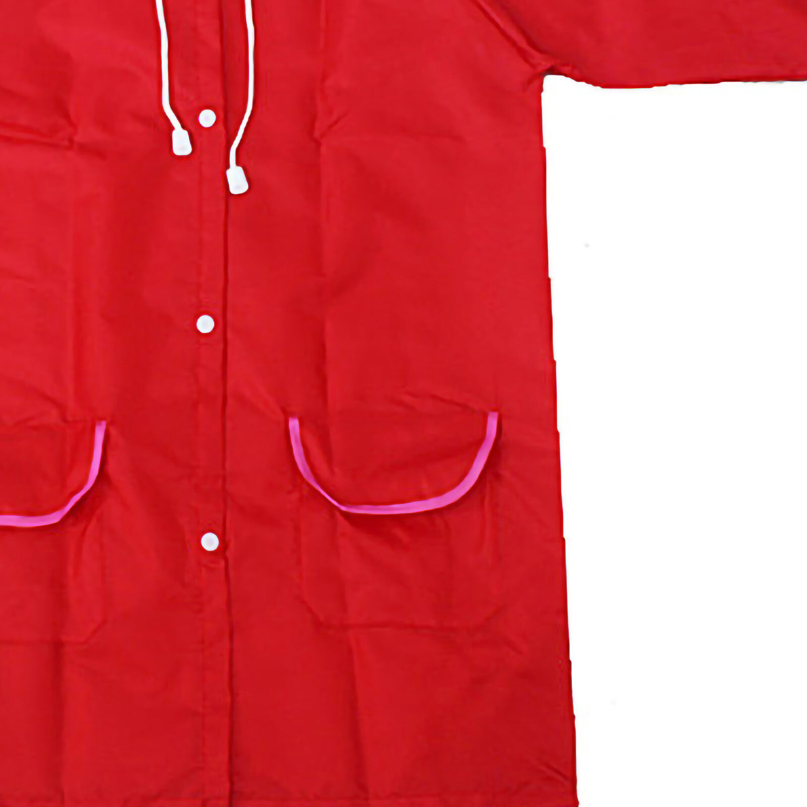 Яркий детский дождевик с мультяшным рисунком экологичный и удобный красный цвет для школьников