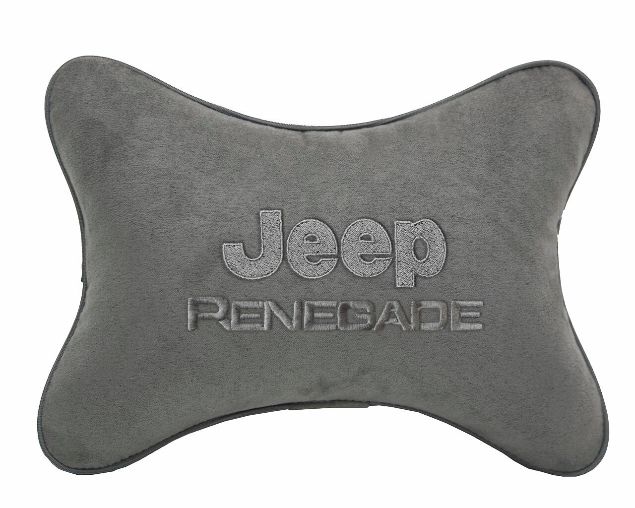 Подушка автомобильная на подголовник светло-серая алькантара JEEP Renegade