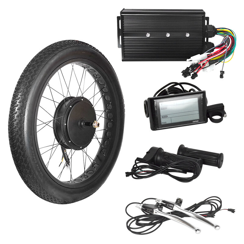 Мотор-колесо для велосипеда 72V, 3000Вт, с SW900 LCD дисплеем, задняя шина 26", 4,0