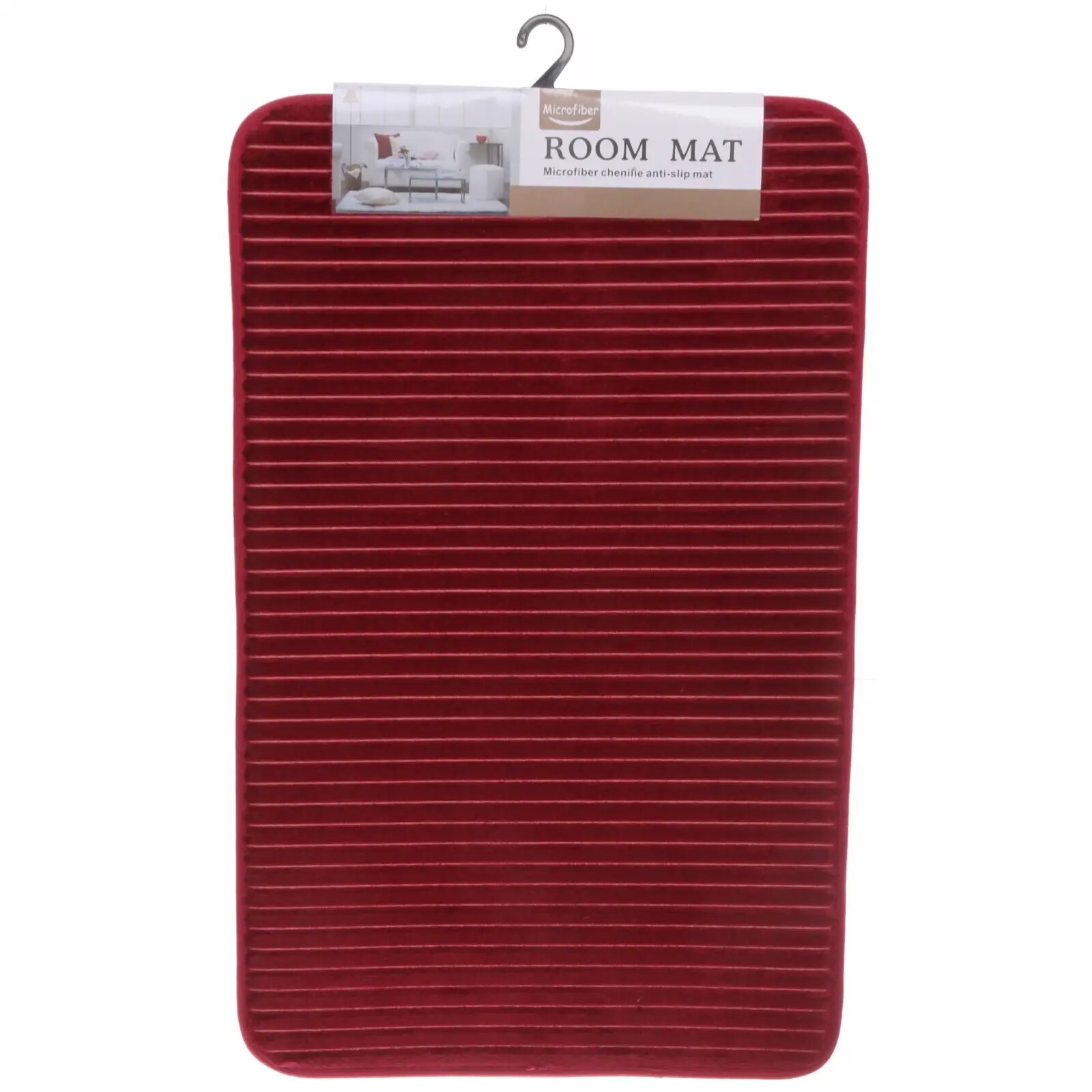Коврик для ванной «Гамма» 50x80 см антискользящий красный полиэстер