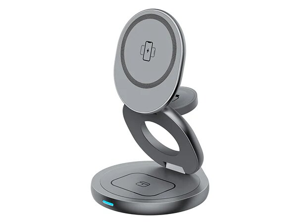 Беспроводное зарядное устройство 35W, 3 в 1 для телефона, смарт-часов и Наушники из прочного материала — фото 1