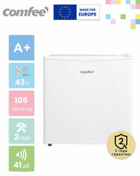 Мини-холодильник Comfee RCD76WH1R, 43 л, перенавешиваемые двери, морозильный отсек, белый