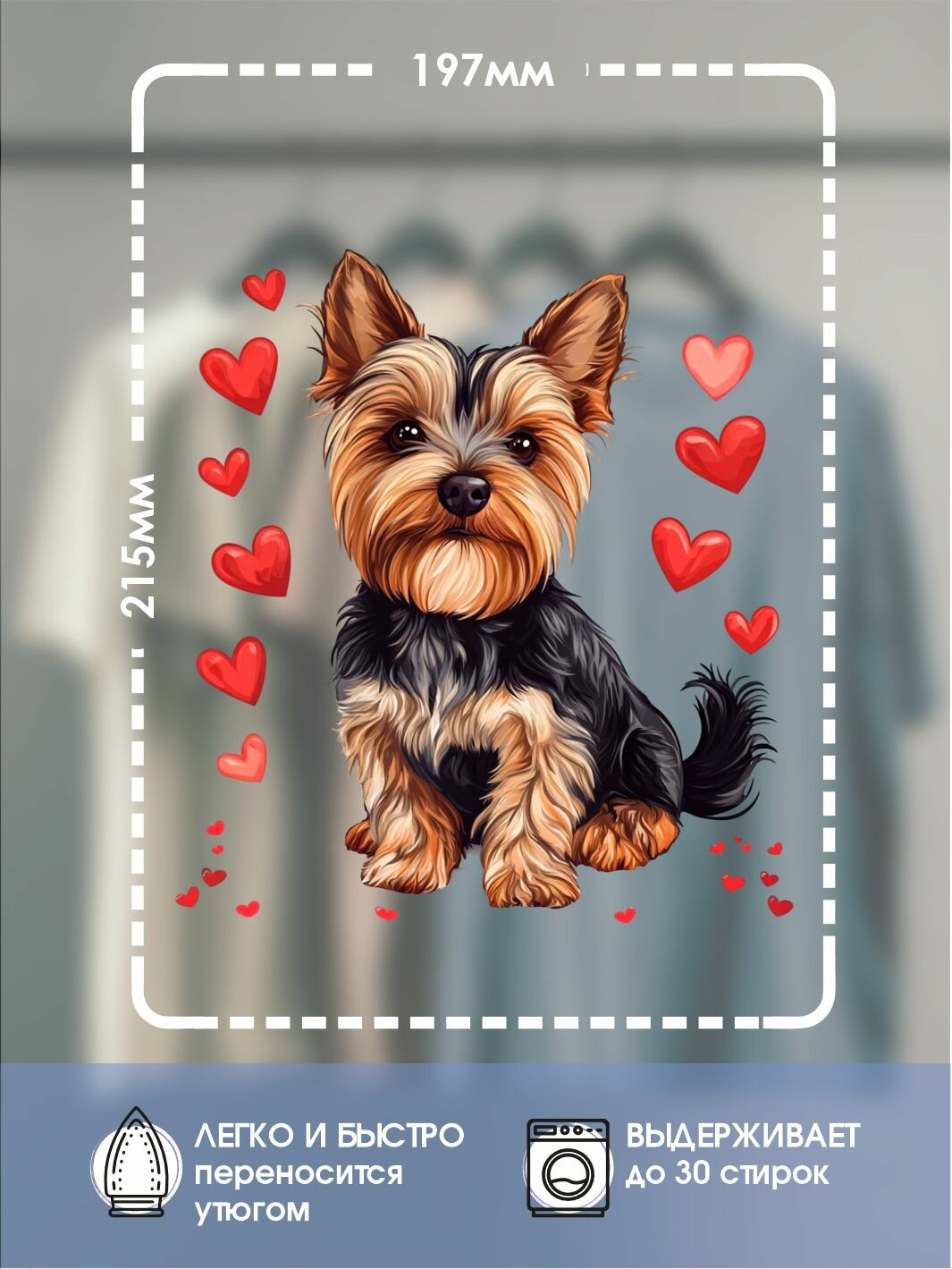 Термонаклейка "Йоркширский терьер" — фото 1