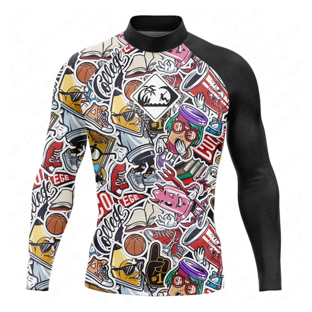Мужской рашгард для серфинга, XL, Мужской