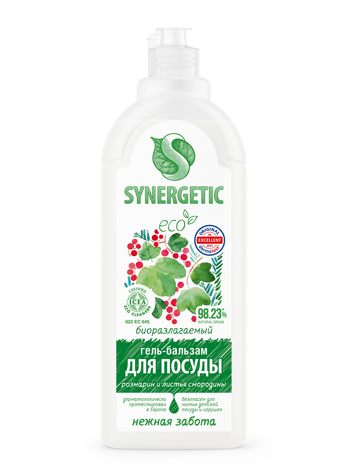 Гель-бальзам SYNERGETIC для посуды "Розмариновая свежесть" 1 литр — фото 1