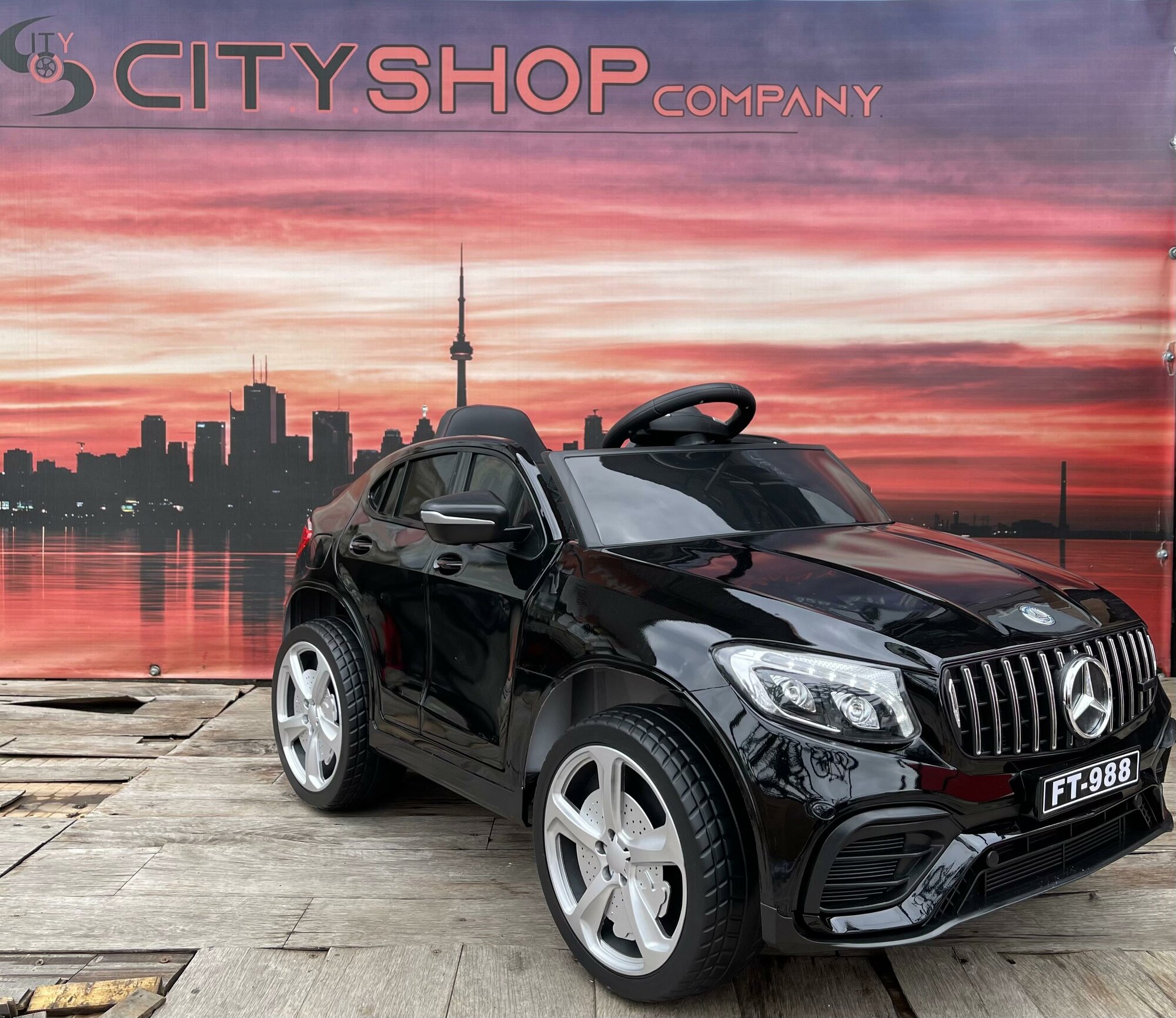 Детский электромобиль Mercedes 889, чёрный, с пультом ДУ, 1 место, от 1 года, 30кг