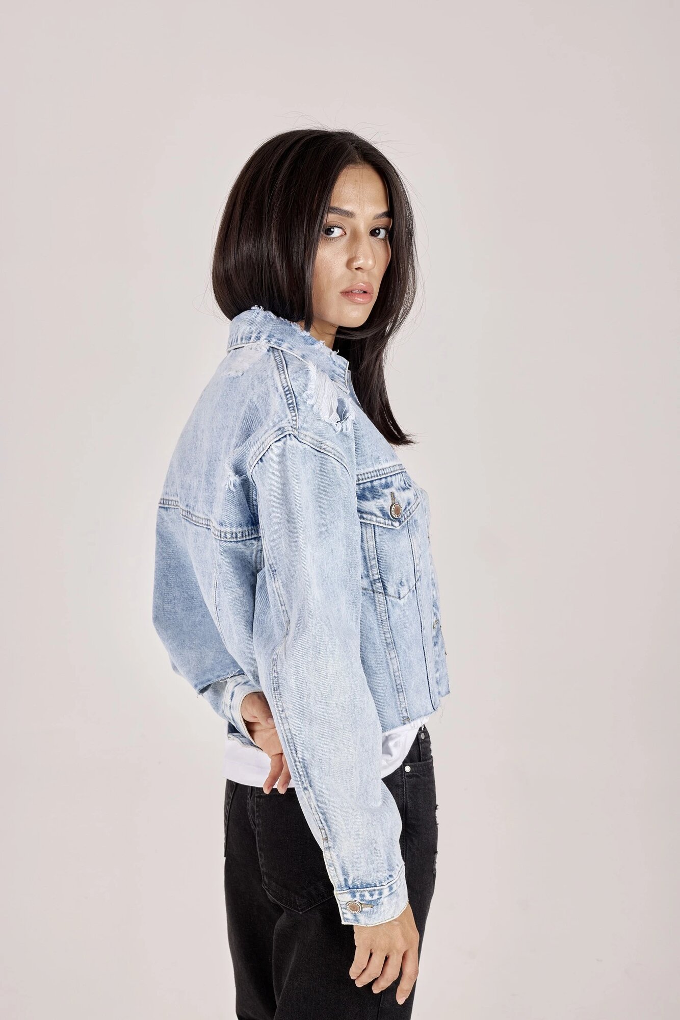 Куртка джинсовая Selfie, размер S, голубой — фото 1