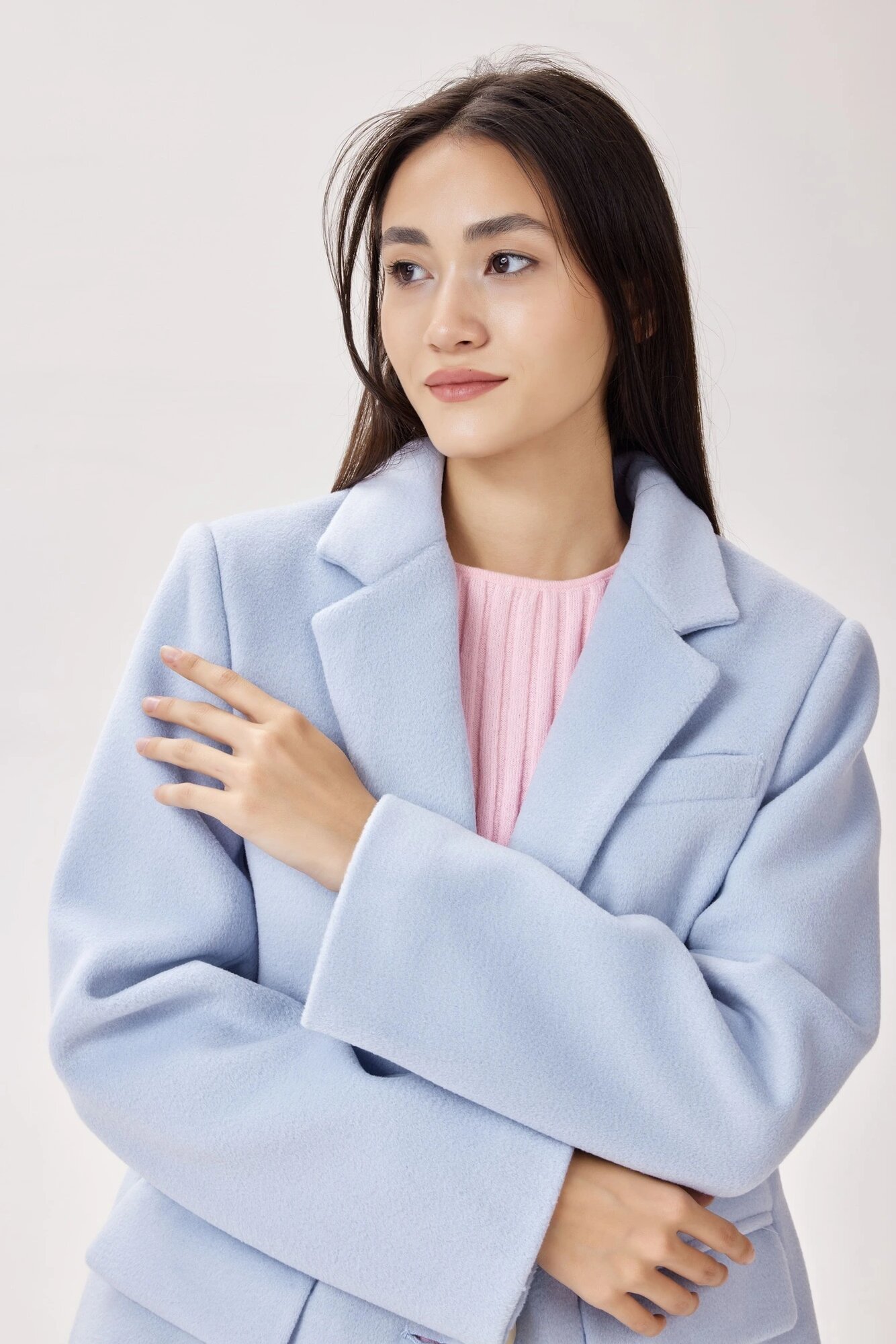 Пальто Selfie, размер XS, голубой — фото 1