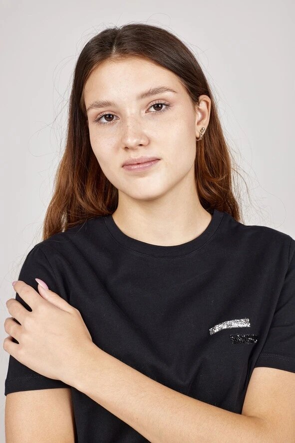 Футболка Selfie, размер XS, черный — фото 1